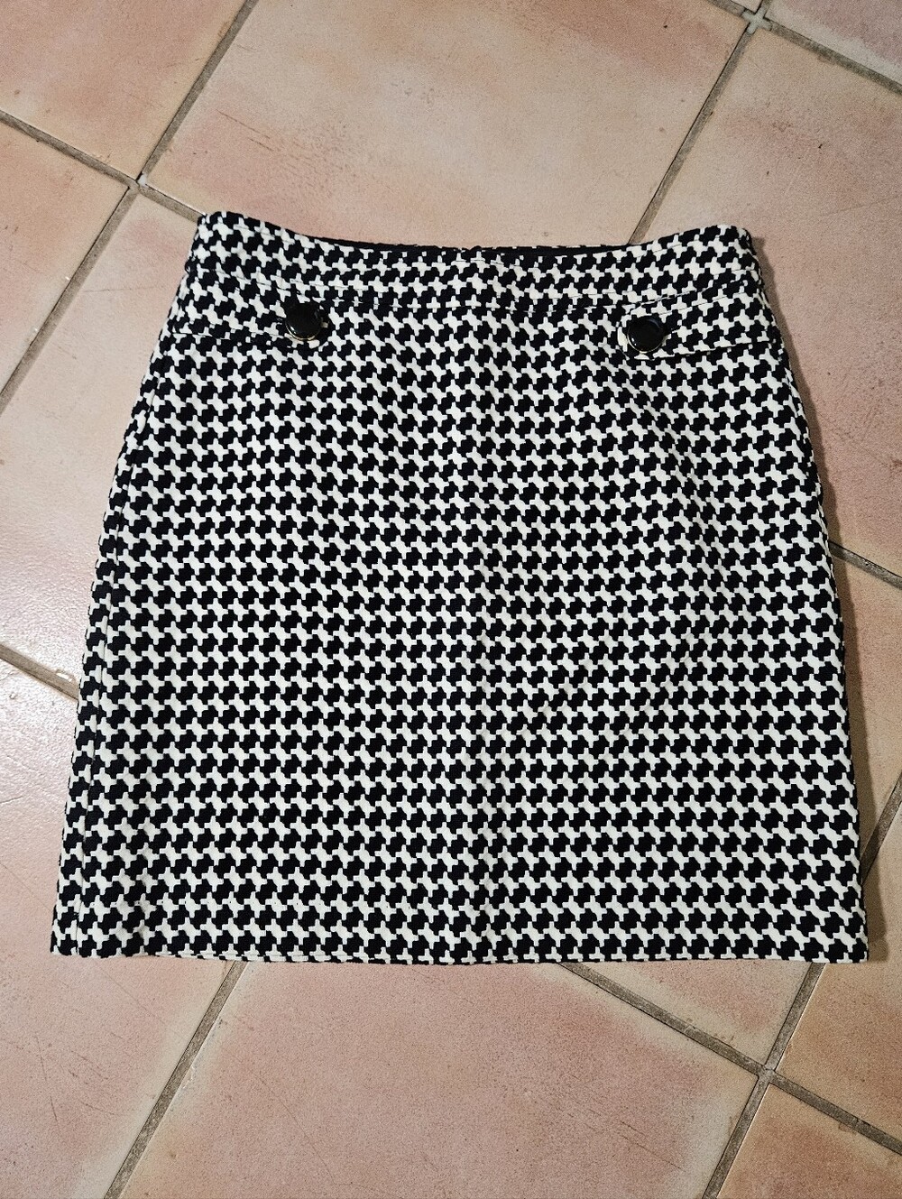 Vintage Trina Turk Houndstooth Mini Skirt